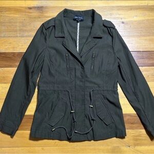 Eden Society Laysha Cargo Bomber Jacket Olive, Size Medium